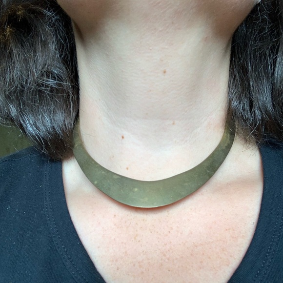 Very sleek vintage brass choker necklace - Picture 10 of 10